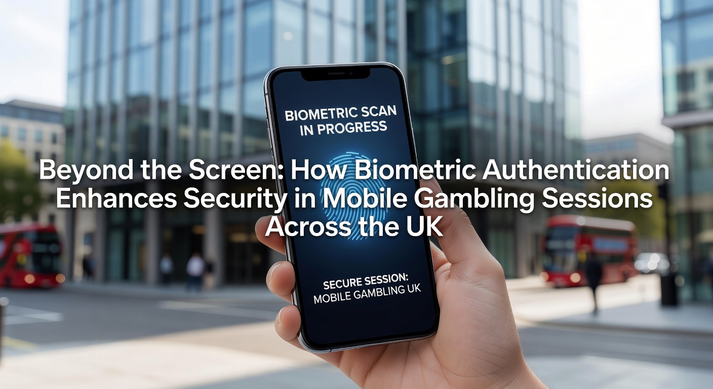 Mobile device displaying biometric login options for secure gambling access