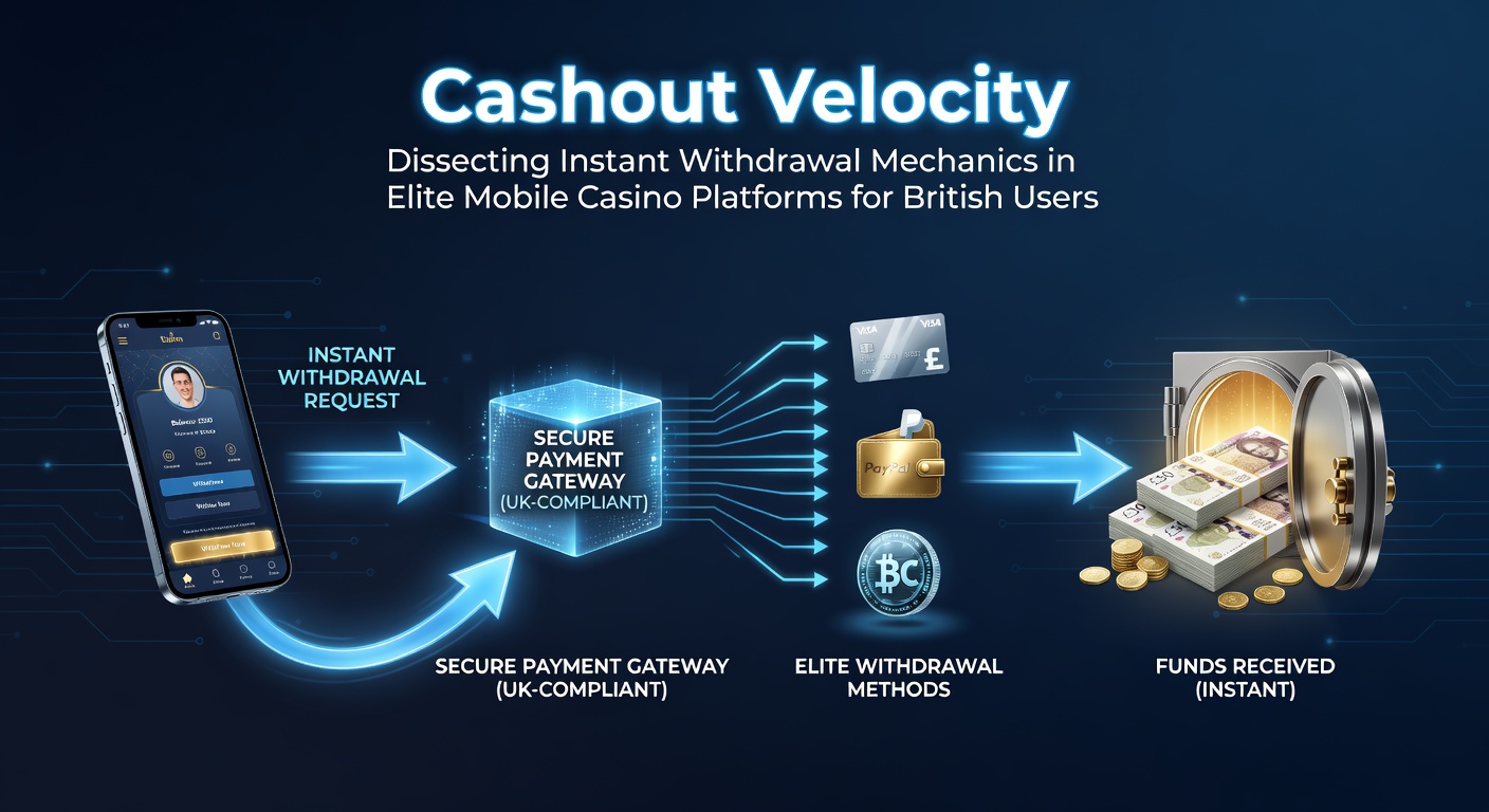 Smartphone screen displaying a mobile casino app with a successful instant cashout notification, highlighting speed and security icons