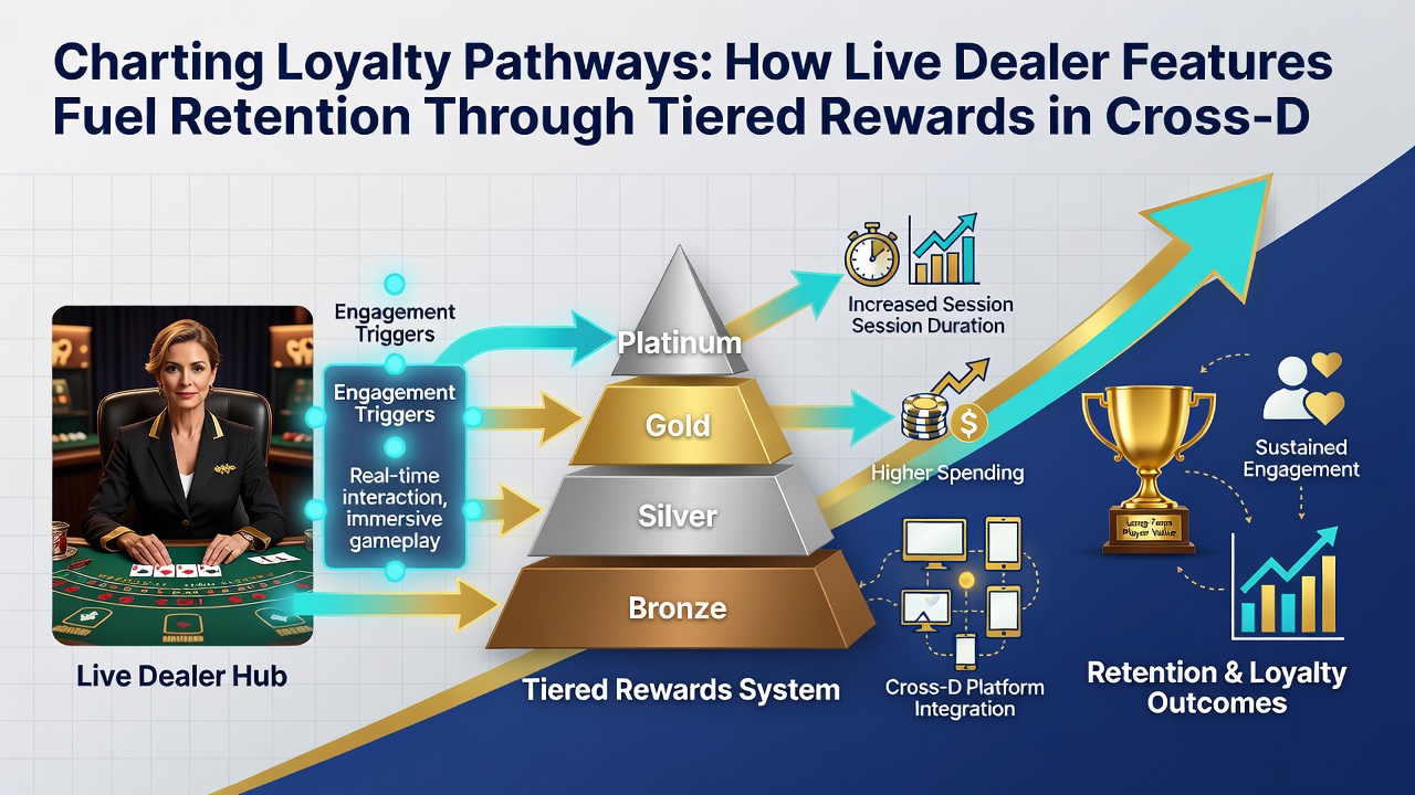 Player dashboard displaying live dealer tier progression and cross-device reward history