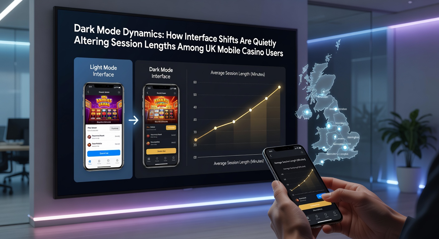 Close-up of smartphone screen showing casino interface transitioning between light and dark modes